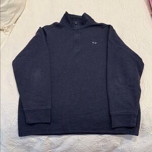 Men's Vineyard Vines Navy Quarter-Zip Sweater